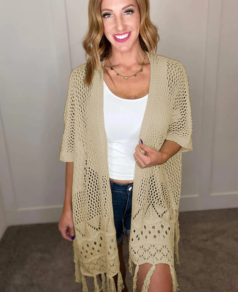 Amanda Knit Cardigan with Fall Color