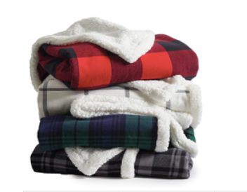 #P943 Flannel Sherpa Blanket