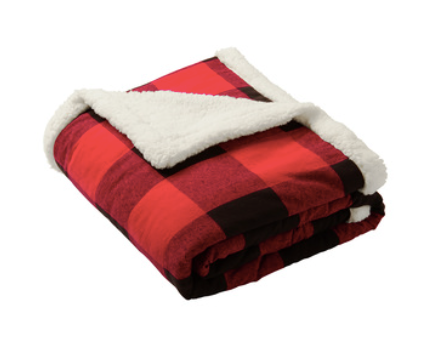 #P943 Flannel Sherpa Blanket