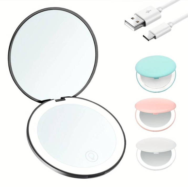 #S051 Led Rechargeable Compact Mirror