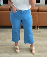 Elena Garment Dyed Crop Wide Judy Blue Jeans