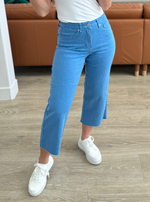Elena Garment Dyed Crop Wide Judy Blue Jeans