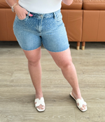 Jess Rhinestone Embellishment Cut Off Judy Blue Shorts