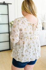 Sing Softly Lace Trim Floral Blouse*