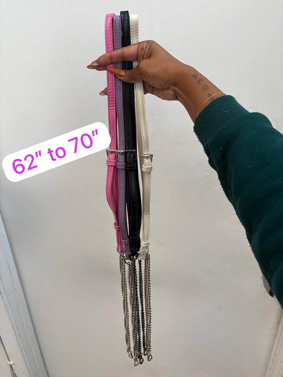 $1 RANDOM COLOR Faux Leather Long Strap LIMITED