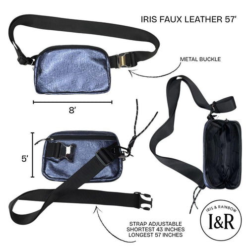 Iris Faux Leather 57" Long Strap Bag