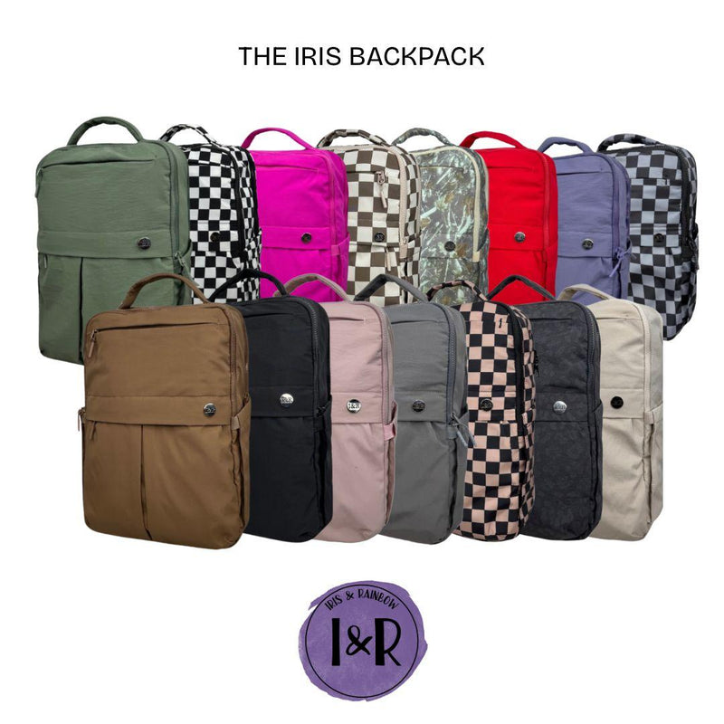 The Iris Mini Backpack  - Lightweight and Durable Material - By Iris & Rainbow (#9013)