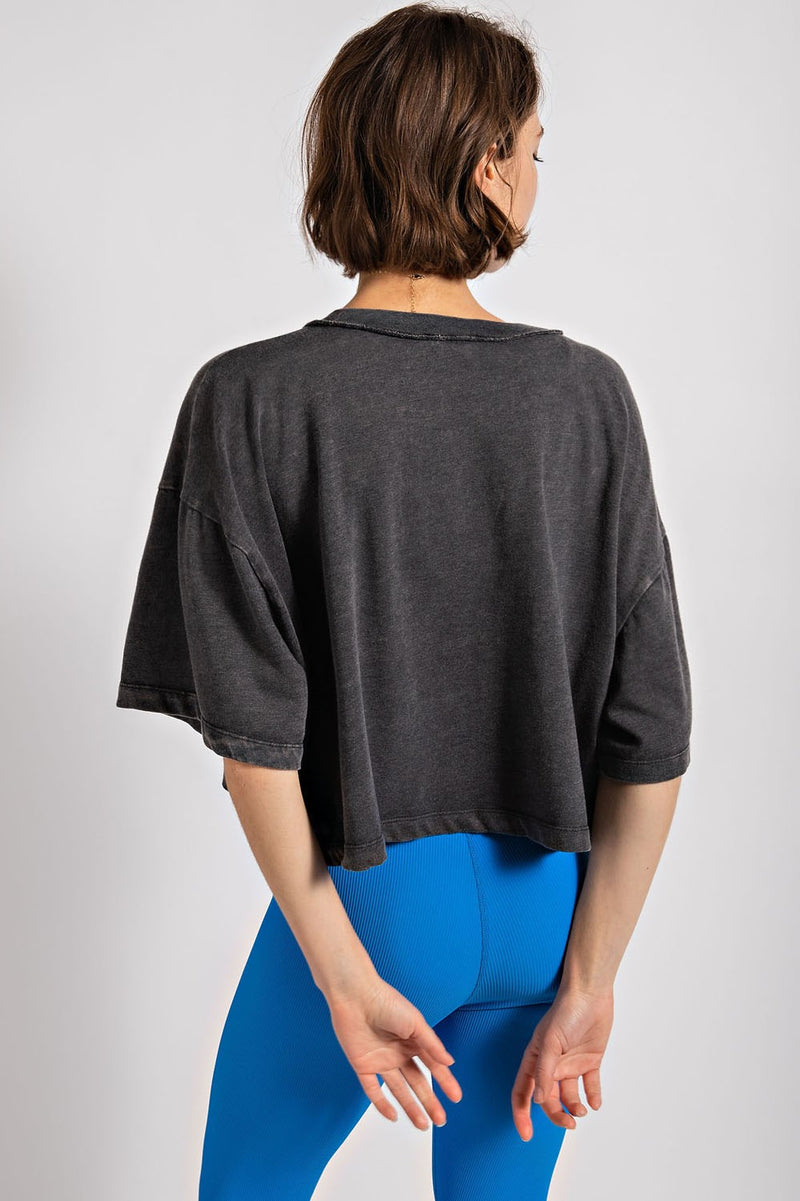 #P772  Hobby Mineral  Washed Croptop