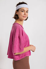 #P772  Hobby Mineral  Washed Croptop