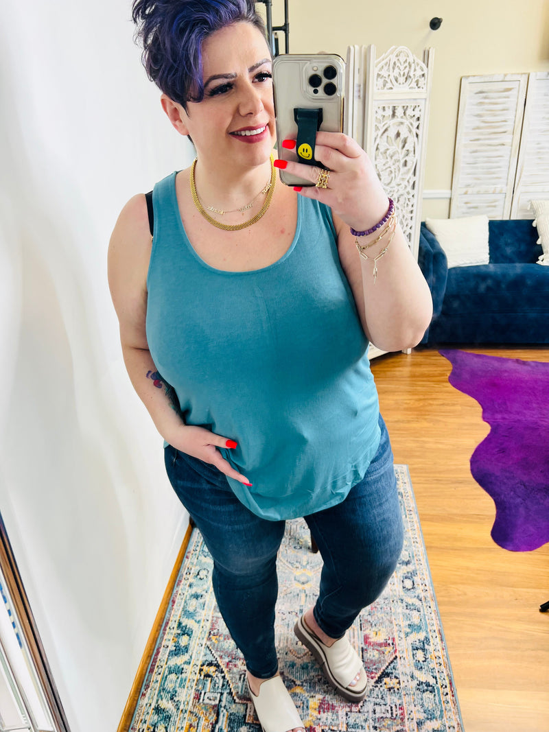 Can't Get Enough Top in Dusty Teal*