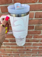 #S071 Summer Marbled Tumbler 40 oz