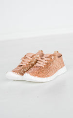 Mayo Glitter Sneaker in Rose Gold
