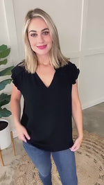 Ruffle Detailed Blouse In Montreal Midnight