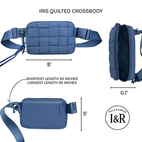 Quilted Iris Crossbody Bag - By Iris & Rainbow