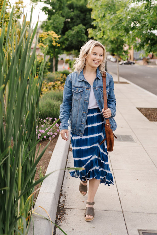 Ocean Breeze Faux Wrap Skirt