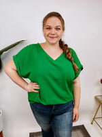 #N253 Elegant Style Top (Kelly Green)