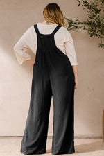 #P484 Beg For You Solid Button Sling Jumpsuit