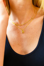 Mi Amor Gold Dipped Initial Necklace LD23