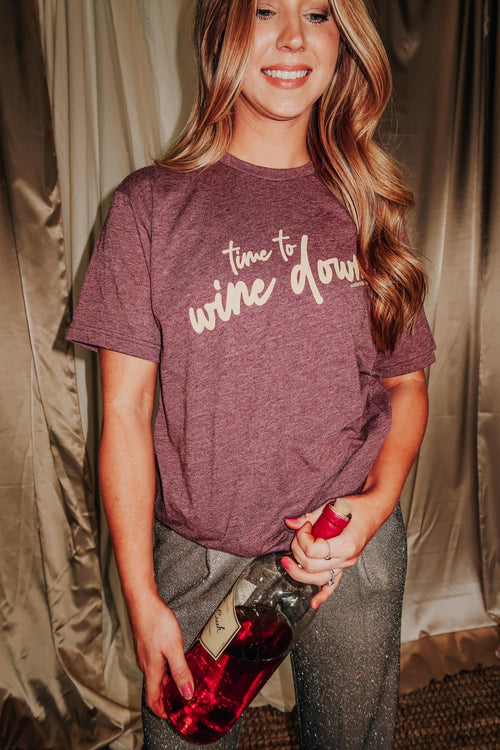 Time To Wine Down Solid Tee SBJAN24