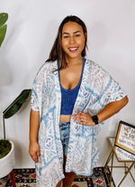 #M219 Aztec Mood Kimono (Blue)