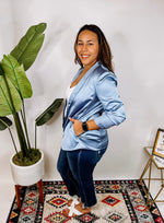 #N359 French Blue Blazer Jacket