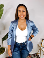 #N359 French Blue Blazer Jacket