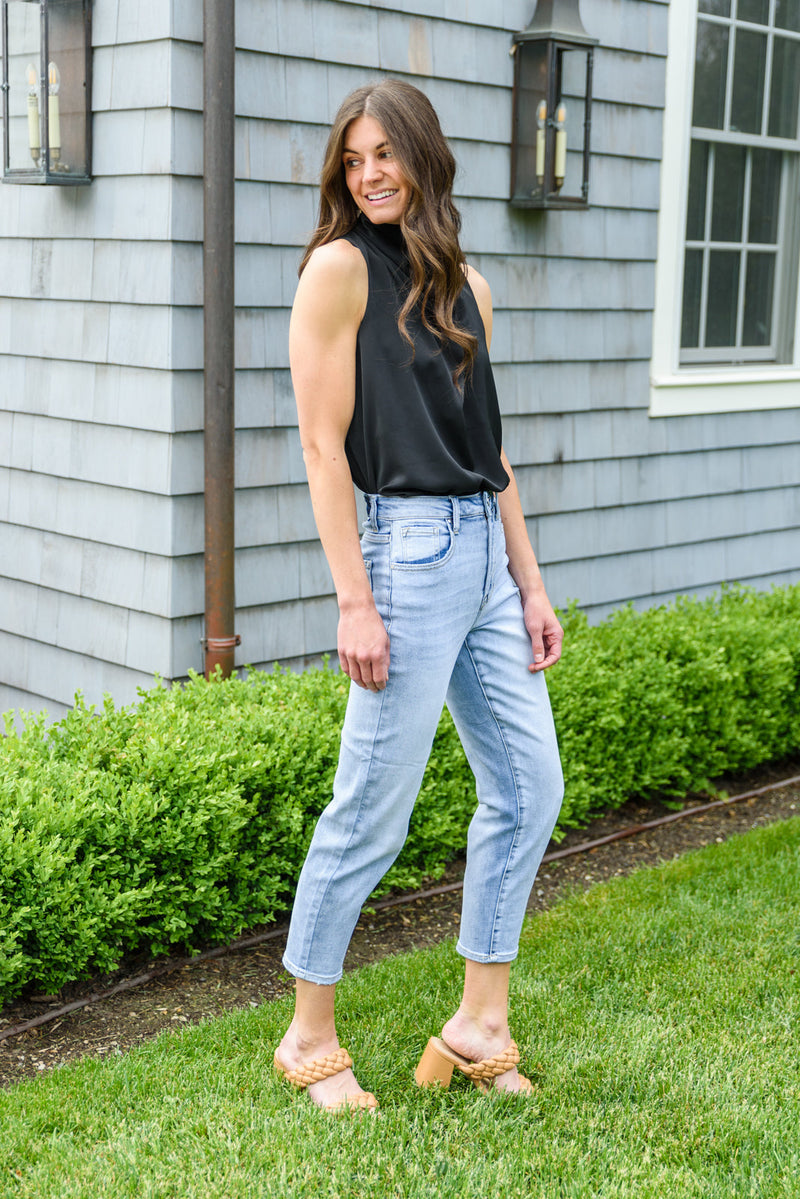 A-Game Mom Fit Jeans Robots23