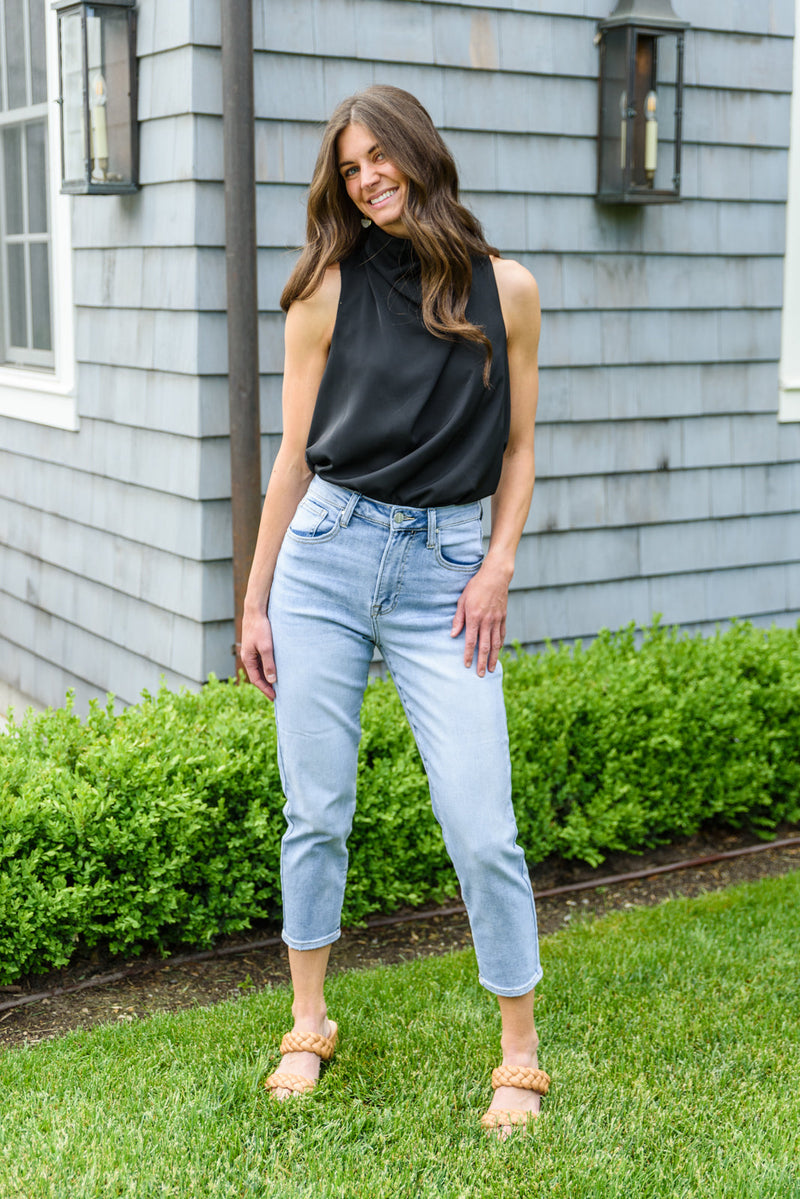 A-Game Mom Fit Jeans Robots23