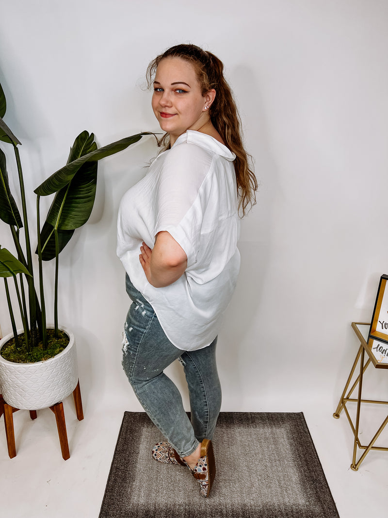 #N271 Lace Patch Judy Blue Skinny Jeans