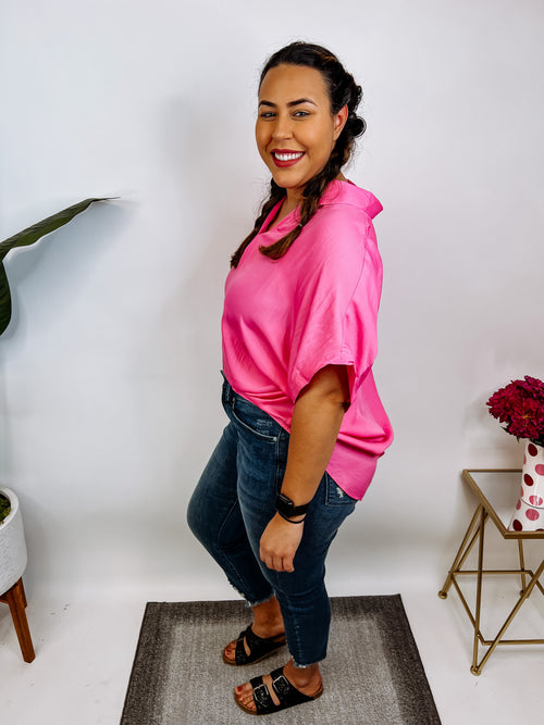 #N250 Classy On Me Blouse (Candy Pink)
