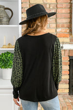 All Right Now Animal Print Sleeve Top Robots23