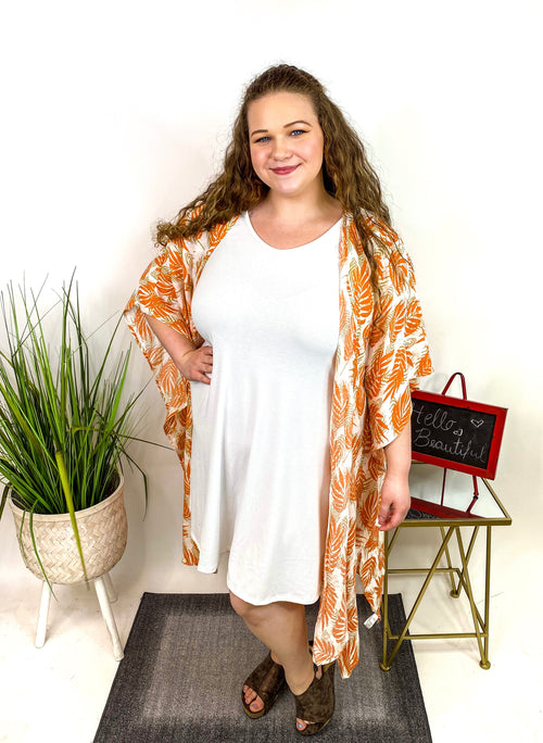 #M671 Orange Crush Kimono