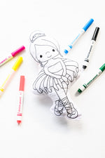 Ballerina Doodle Coloring Activity Doll Robots23
