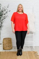 Best Of My Love Short Sleeve Blouse In Red BF35