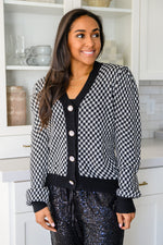 Big City Nights Checkered Cardigan LD23