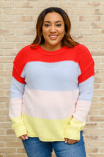 Bright Striped Knit Sweater LD23