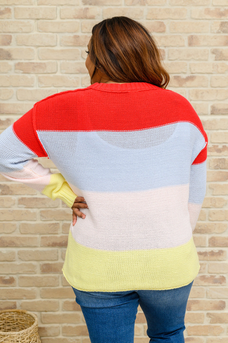 Bright Striped Knit Sweater LD23