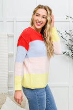 Bright Striped Knit Sweater LD23