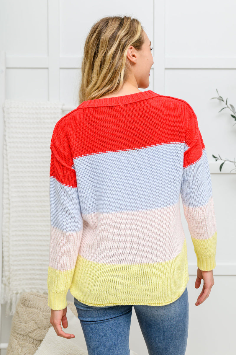 Bright Striped Knit Sweater LD23