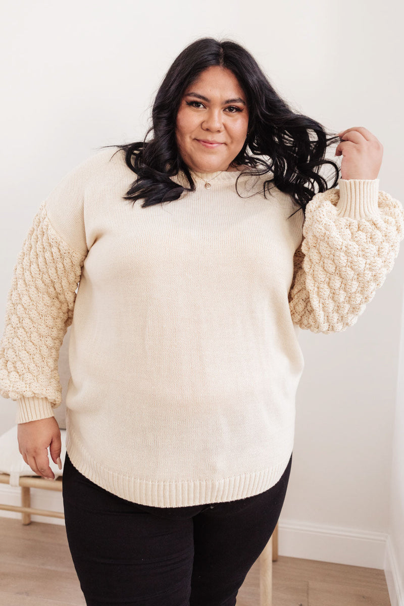 Bubbly B Sweater In Ivory Winter22