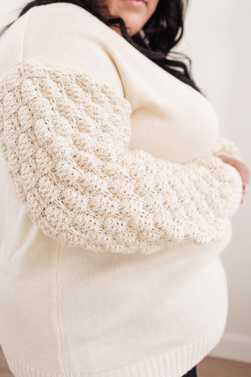 Bubbly B Sweater In Ivory Winter22