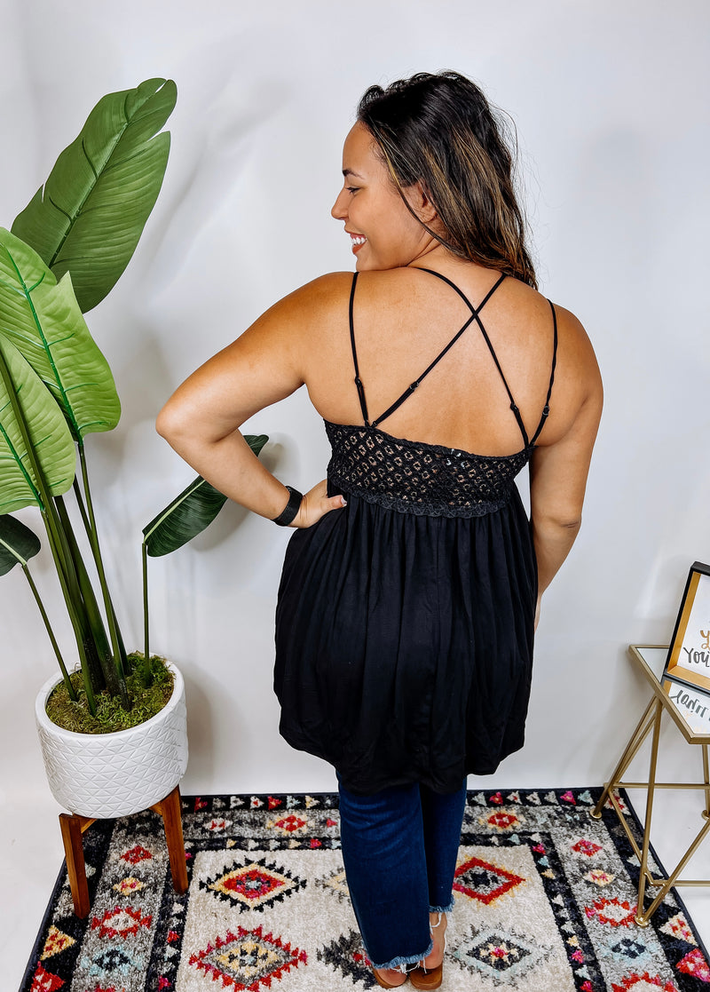 #N361 Crochet Lace Cami (Regular)