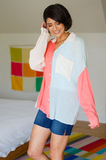 Capture The Day Two Toned Button Up LD23