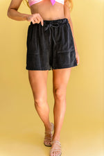 Carried Away French Terry Shorts in Black LD23