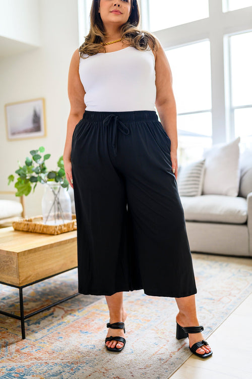 Casual and Carefree Wide Leg Cropped Pants