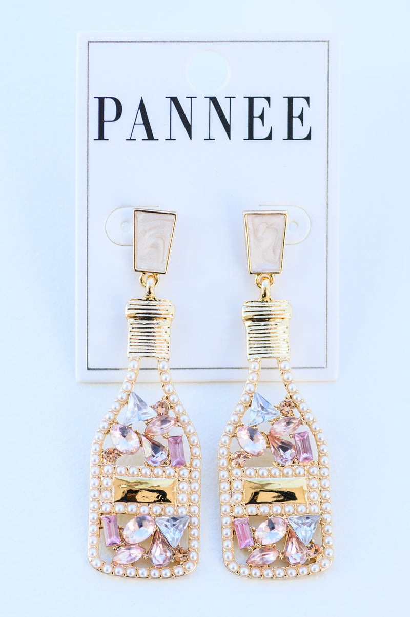 Champagne Kiss Earrings in Pink