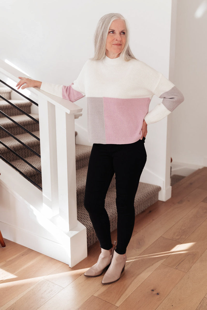 Color Block Top in Lavender Winter22