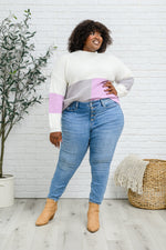 Color Block Top in Lavender Winter22
