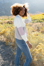 Color Block Top in Lavender Winter22