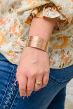 Clear Intentions Layered Cuff Bracelet In Rose Gold Winter22